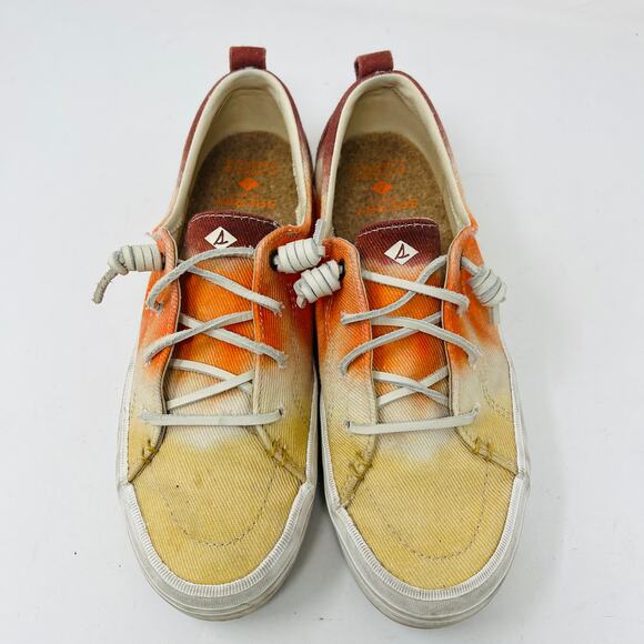 Sperry Tie Dye Platform Sneaker Lace Up Shoe Casual Boat Beach Resort - 9 - Picture 2 of 8